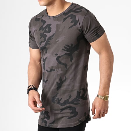 Urban Classics - Tee Shirt Oversize TB1646 Gris Anthracite Camouflage