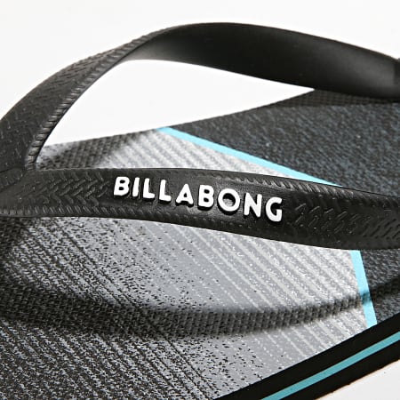 Billabong - Tongs Tides 73 Stripe Noir Bleu Ciel