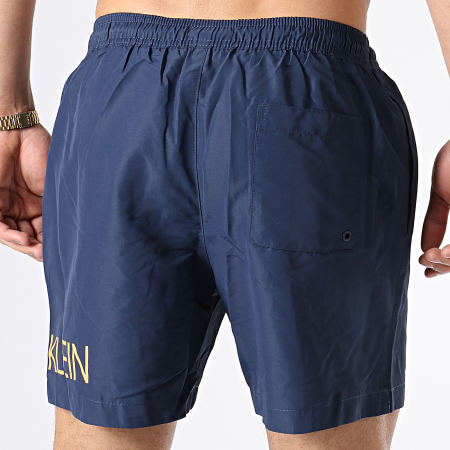 Calvin Klein - Short De Bain Medium Drawstring Side 0303 Bleu Marine