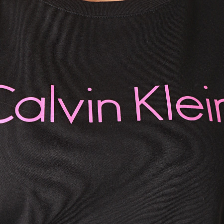 Calvin Klein - Tee Shirt Femme Sleepwear 489E Noir Rose