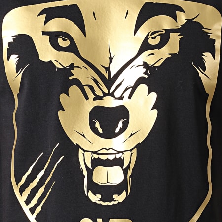 Game Over - Camiseta Lobo Negro Oro