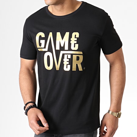 Game Over - Maglietta Game Over Nero Oro