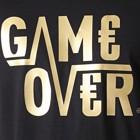 Game Over - Camiseta Game Over Negro Oro