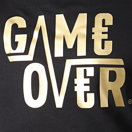 Game Over - Sudadera con capucha Game Over Negro Oro