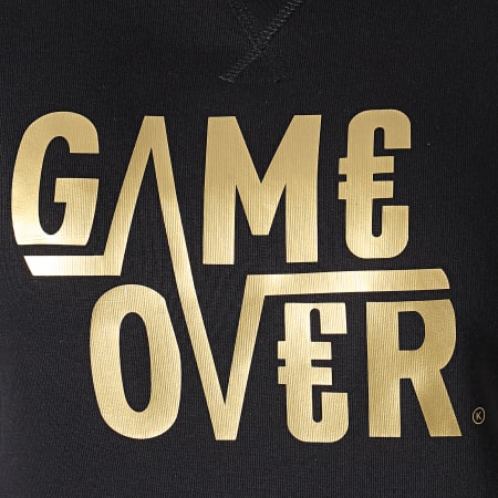 Game Over - Sweat Crewneck Femme Game Over Noir Or