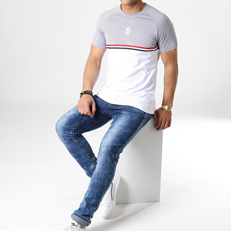Gym King - Tee Shirt Gilchrist Gris Blanc Rouge Bleu Marine