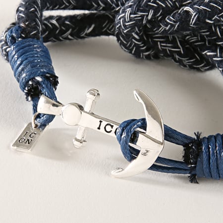 Icon Brand - Bracelet Captain Flint Bleu Marine Blanc