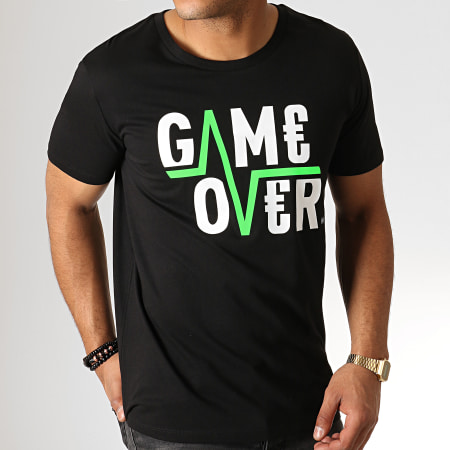 Game Over - Tee Shirt Flash Noir