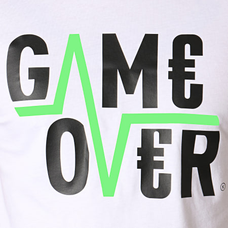 Game Over - Tee Shirt Flash Blanc