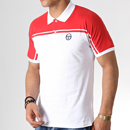 Sergio Tacchini - Polo Manches Courtes Young Line 37177 Blanc Rouge