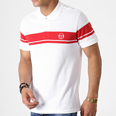 Sergio Tacchini - Polo Manches Courtes Young Line 36639 Blanc Rouge