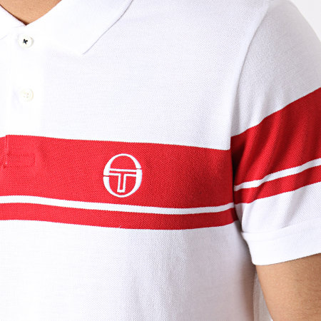 Sergio Tacchini - Polo Manches Courtes Young Line 36639 Blanc Rouge