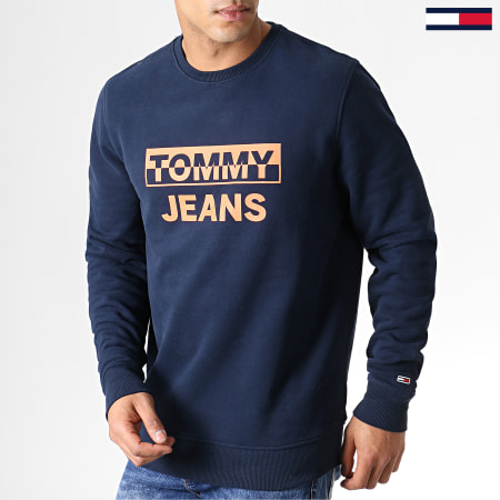 Tommy Jeans - Sweat Crewneck Split Block Logo 6674 Bleu Marine