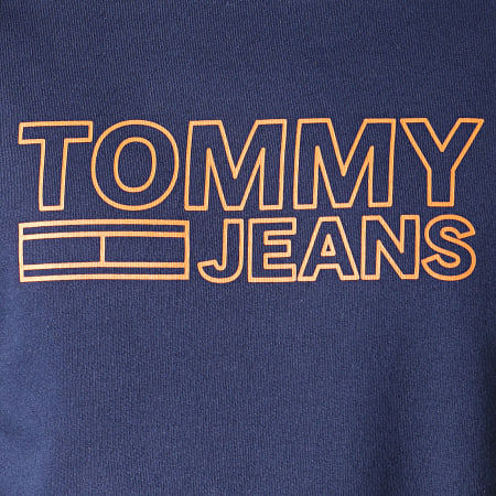 Tommy Jeans - Tee Shirt Manches Longues Contoured Corp 6858 Bleu Marine
