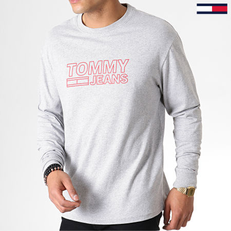 Tommy Hilfiger - Tee Shirt Manches Longues Contoured Corp 6858 Gris Chiné