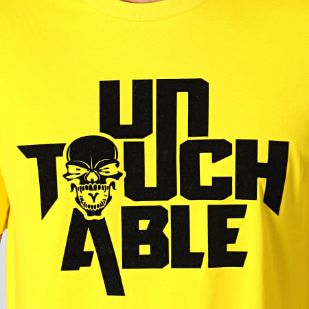 Untouchable - Tee Shirt Logo Jaune Noir