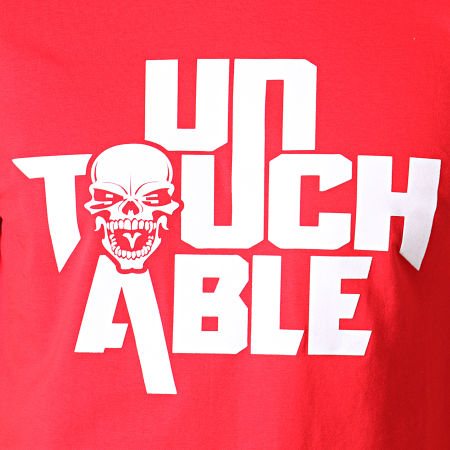 Untouchable - Maglietta Logo Rosso Bianco