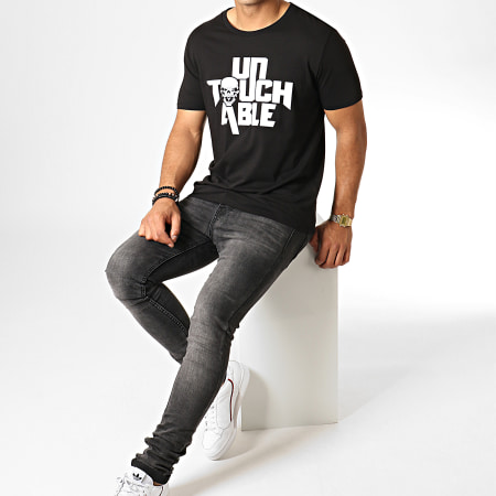 Untouchable - Tee Shirt Logo Noir Blanc