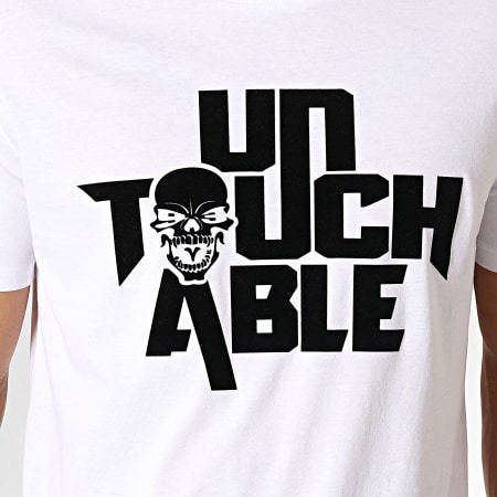 Untouchable - Tee Shirt Logo Blanc Noir