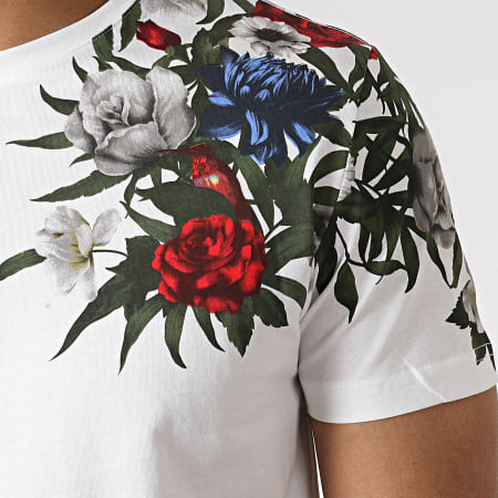 KZR - Tee Shirt Floral MK-18122 Blanc