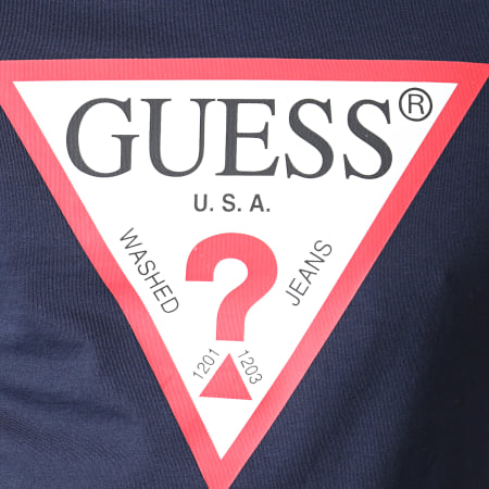 Guess - Tee Shirt Manches Longues M93I57K8FQ0 Bleu Marine