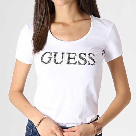 Guess - Tee Shirt Femme W93I67J1300 Blanc