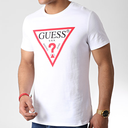 Guess - Tee Shirt M93I56K8FQ0 Blanc