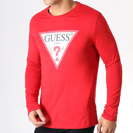 Guess - Tee Shirt Manches Longues M93I57K8FQ0 Rouge