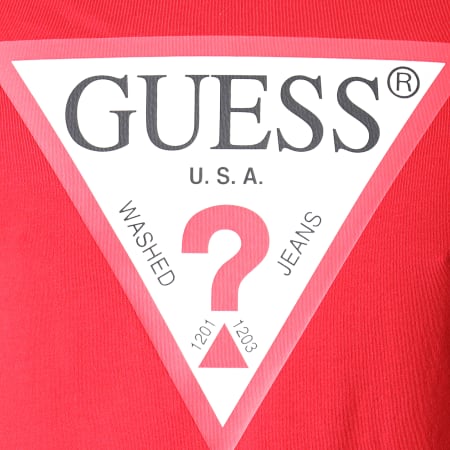 Guess - Tee Shirt Manches Longues M93I57K8FQ0 Rouge
