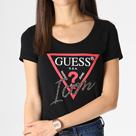 Guess - Tee Shirt Femme W93I89J1300 Noir