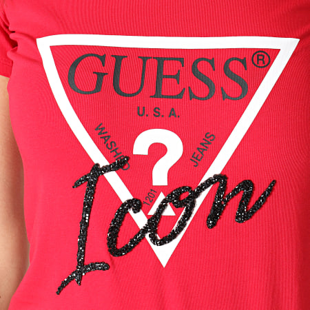 Guess - Tee Shirt Femme W93I89J1300 Rouge
