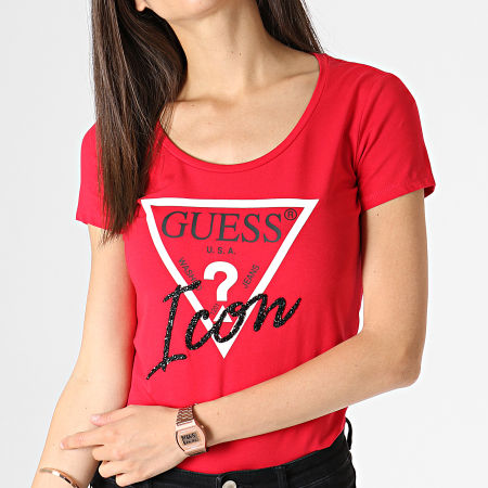Guess - Tee Shirt Femme W93I89J1300 Rouge