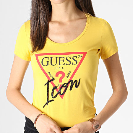 Guess - Tee Shirt Femme W93I89J1300 Jaune