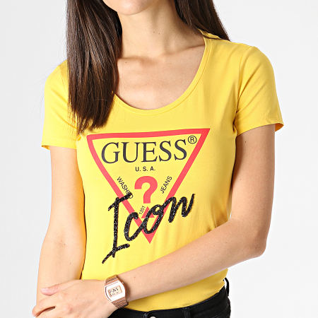 Guess - Tee Shirt Femme W93I89J1300 Jaune