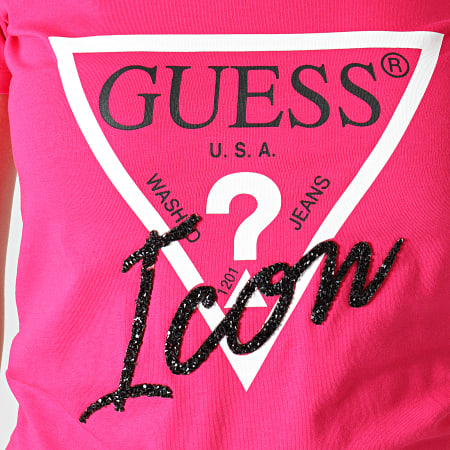 Guess - Tee Shirt Femme W93I89J1300 Rose Fushia