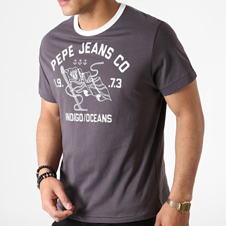Pepe Jeans - Tee Shirt Douglas Gris Blanc