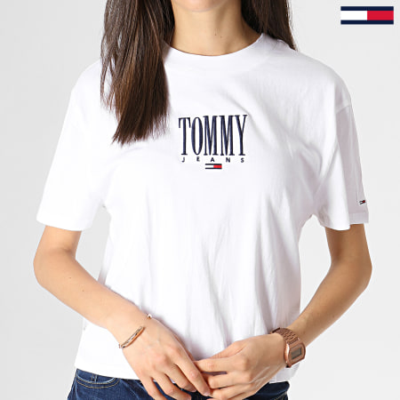Tommy Jeans - Tee Shirt Femme Embroidery Graphic 6721 Blanc