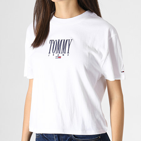 Tommy Jeans - Tee Shirt Femme Embroidery Graphic 6721 Blanc