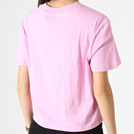 Tommy Jeans - Tee Shirt Femme Embroidery Graphic 6721 Rose