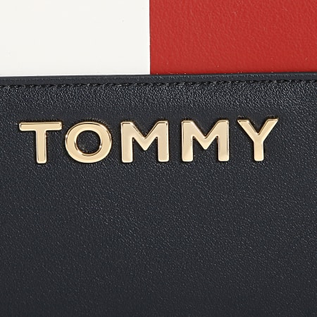 Tommy Hilfiger - Portefeuille Femme Corporate 6843 Bleu Marine Doré