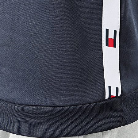 Tommy Hilfiger - Sweat Crewneck Knit Logo Tape 0122 Bleu Marine Blanc Rouge