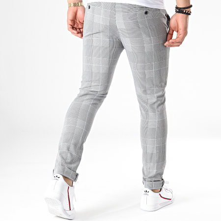 Uniplay - Pantalon Chino A Carreaux 5027 Noir Blanc