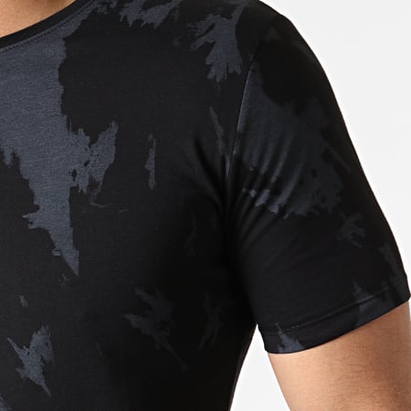 Ikao - Tee Shirt Oversize F527 Noir Gris Anthracite