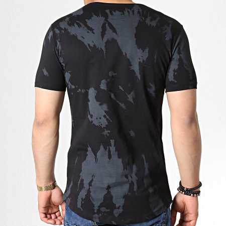 Ikao - Tee Shirt Oversize F527 Noir Gris Anthracite