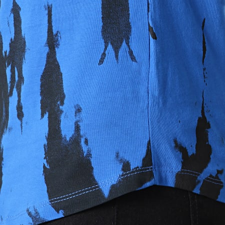 Ikao - Tee Shirt Oversize F527 Bleu Noir