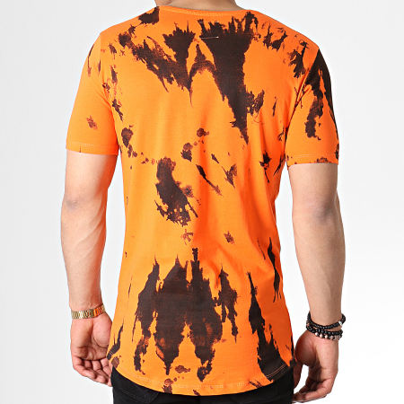Ikao - Tee Shirt Oversize F527 Orange Noir