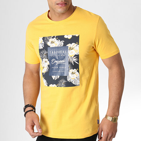 Jack And Jones - Tee Shirt Floral Tropicana Jaune