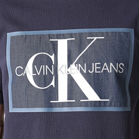 Calvin Klein - Tee Shirt Monogram Icon 2477 Bleu Marine