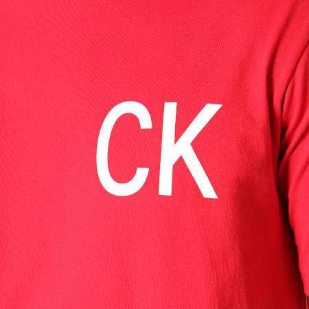 Calvin Klein - Tee Shirt CK Jeans On The Back 2483 Rouge Blanc