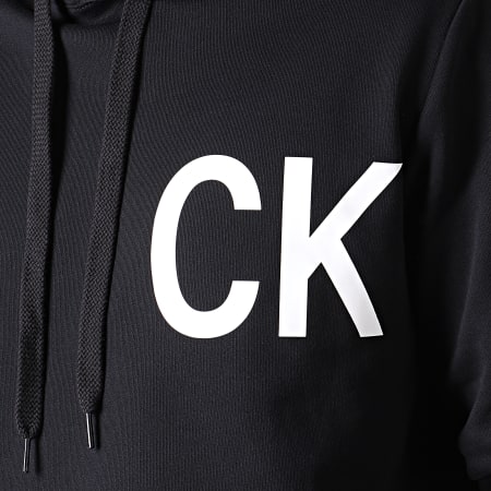 Calvin Klein - Sweat Capuche Statement Logo 2814 Noir Blanc